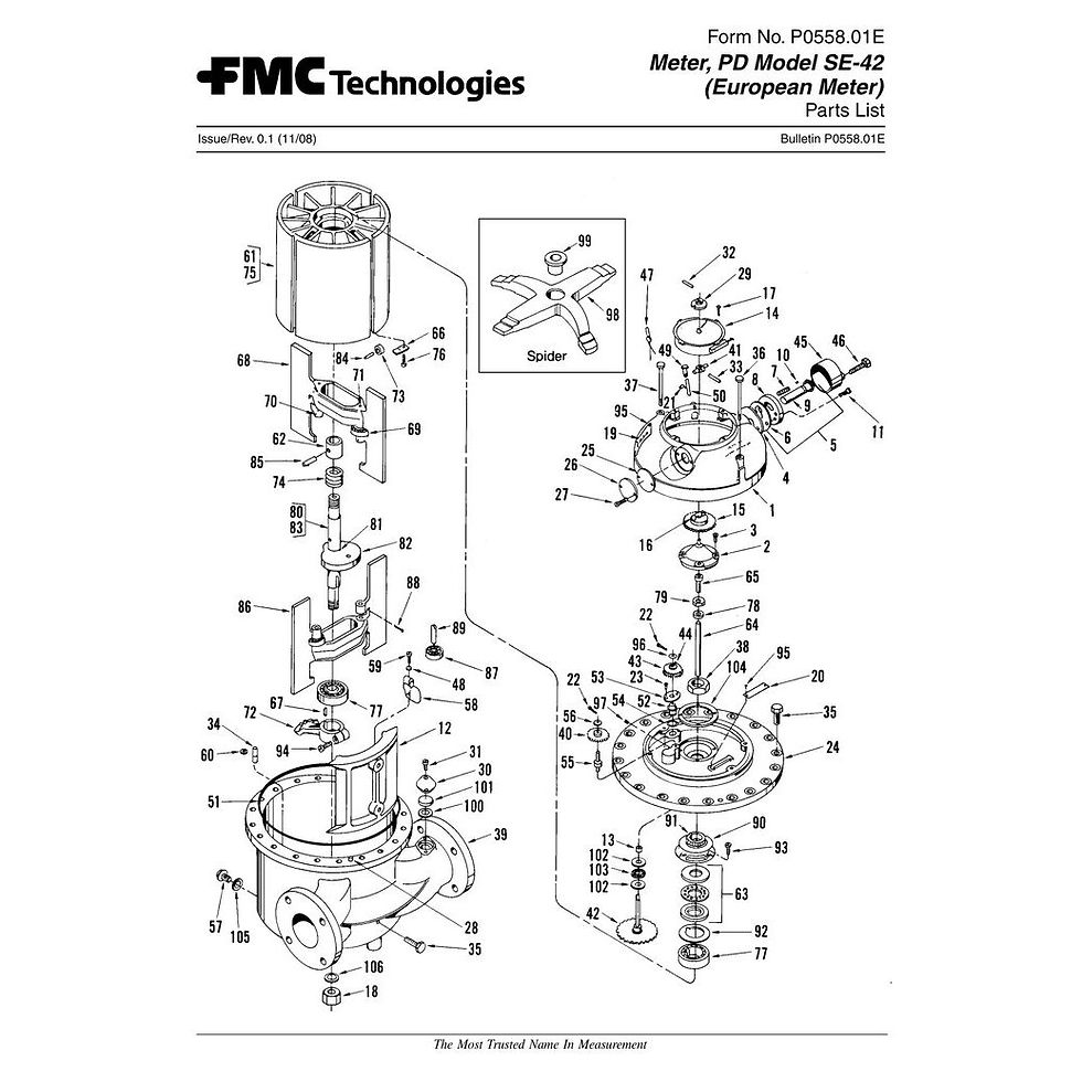 थंबनेल: 008096-002 Smith Meter E3 - Rotor Sub Assy Standard