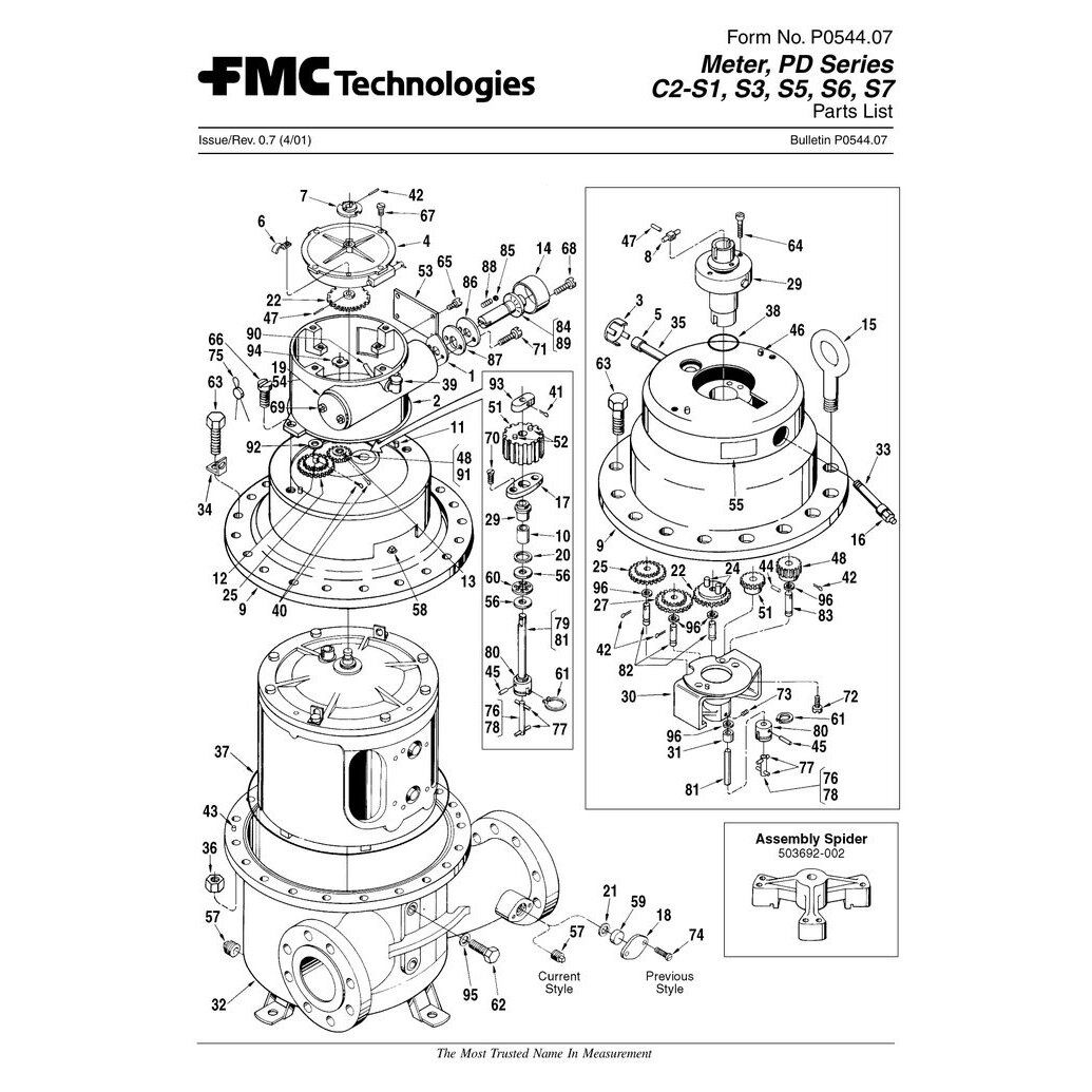 002046-400 Smith Meter I-75 - Screw, 3/8-16 x 1" Hex Hd. Drilled