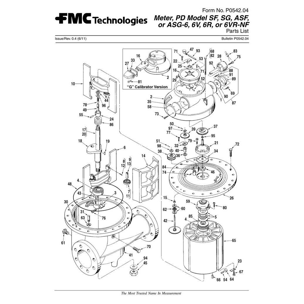 006156002 Smith Meter ASG-100 - Screw, 5/16-18 x 3-3/4in Hex HD Drill