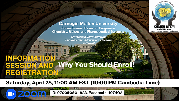 Discover how such an intensive research training can open doors for your advanced studies and future career. It's free for all high school students and college/university undergraduates!