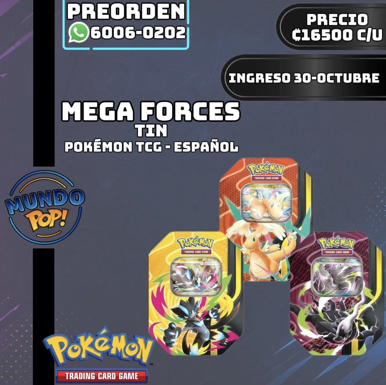 Mega Zeraora Tin: Pokémon TCG - Español