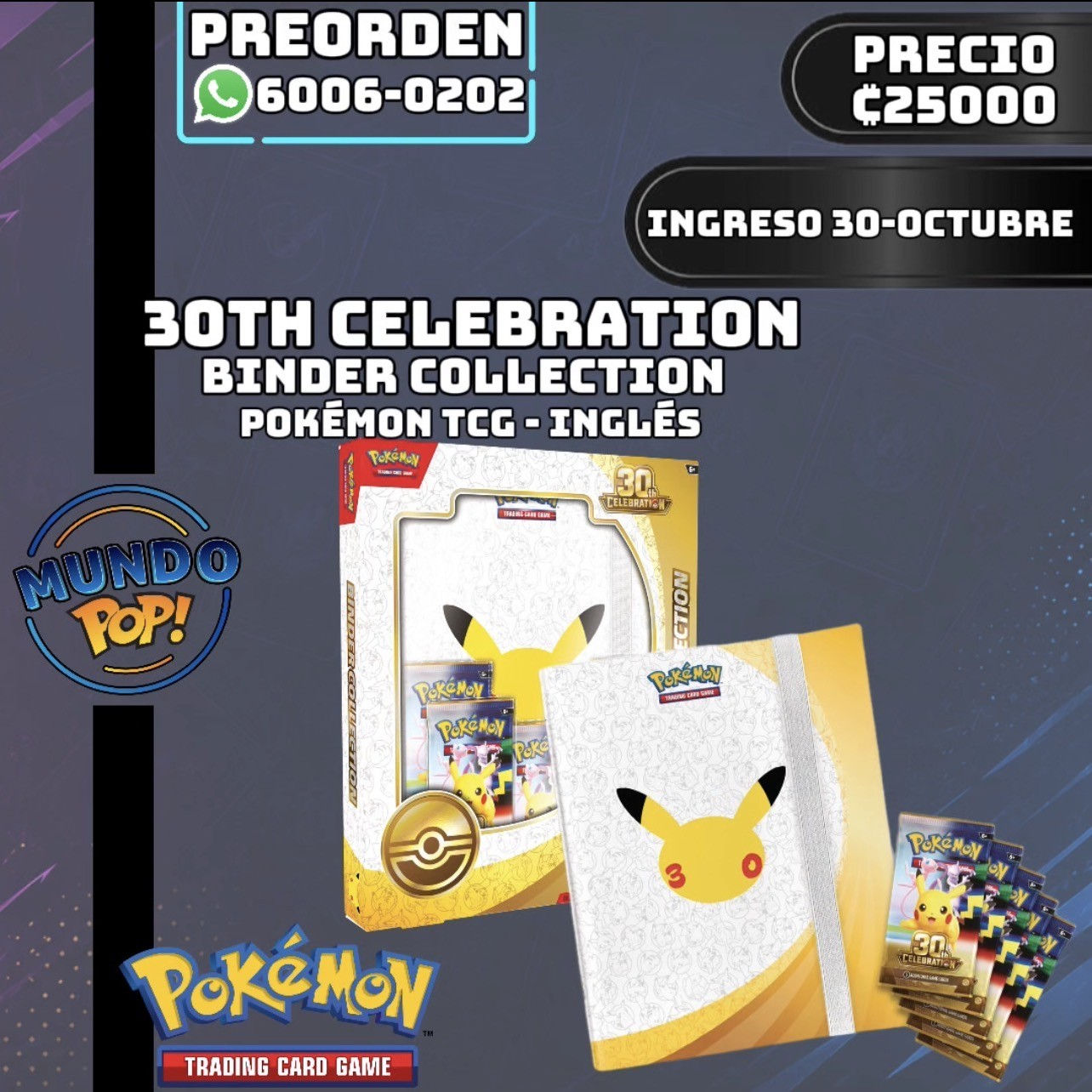 Binder Collection: 30th Celebration - Pokémon TCG Inglés