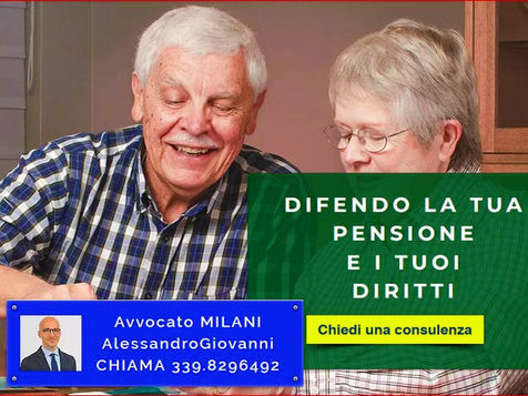 PENSIONI: Ricorsi indebiti INPS; Conteggi contributi e verifiche previdenziali; Perequazione della pensione; Avvocato MILANI Alessandro consulenza Legale