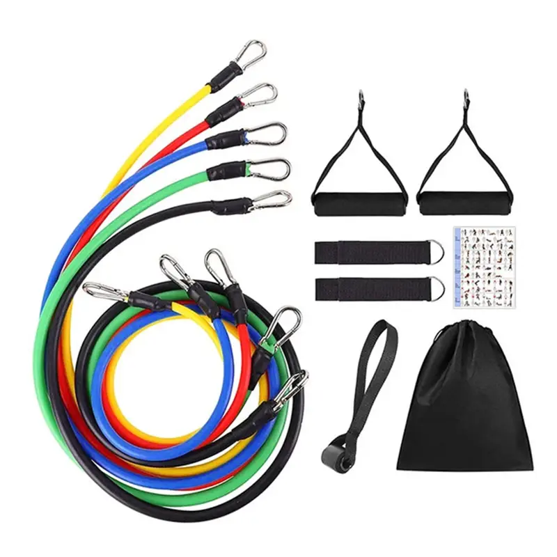 11pcs/Set Pull Rope, Resistance Bands, Portable Fitness Equipment, Ankle Strap,