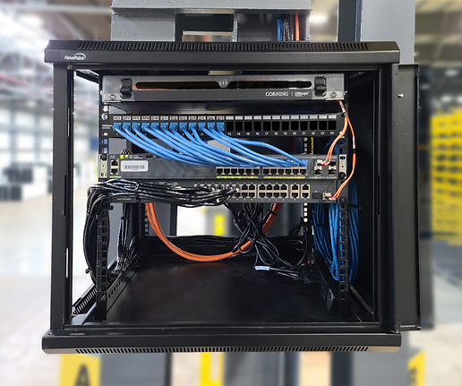 running fiber in industrial facility