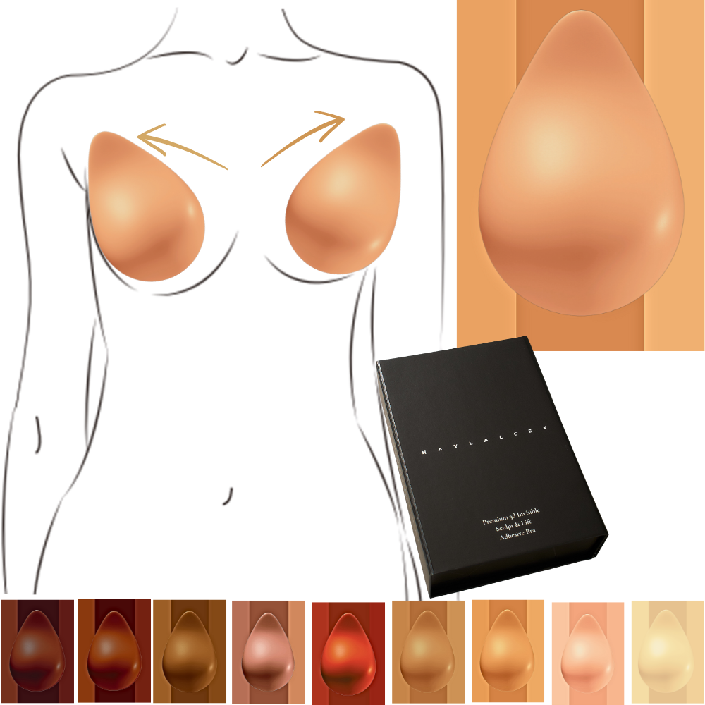 Premium 3D Invisible Sculpt, Lift and Go Adhesive Bra -NUDE LATTE