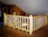 Interior custom log railing
