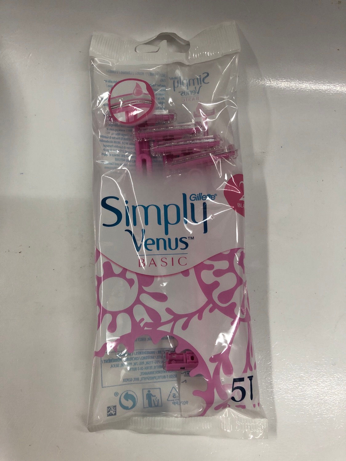 סכיני גילוח גי׳לט ונוס חד פעמי 5 יח 