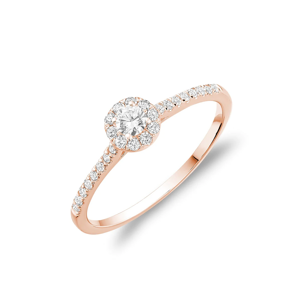Miniature : Round Diamond Halo Engagement Ring