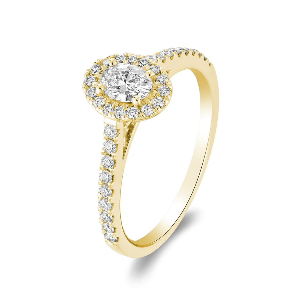 Thumbnail: OVAL HALO DIAMOND ENGAGEMENT RING