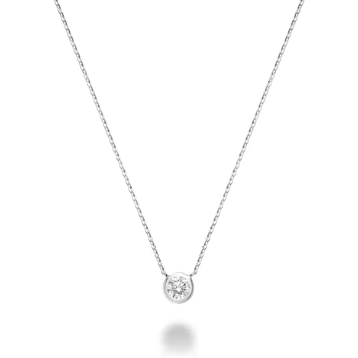 Miniature : Bezel Set Diamond Necklace