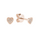 Miniature : Heart Diamond Stud Earrings