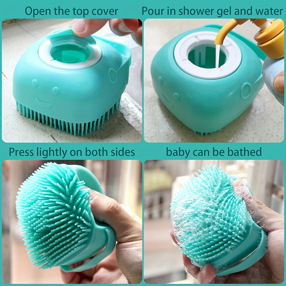 Thumbnail: Dog Bathing Brush with Shampoo Dispenser – Silicone Massage Brush