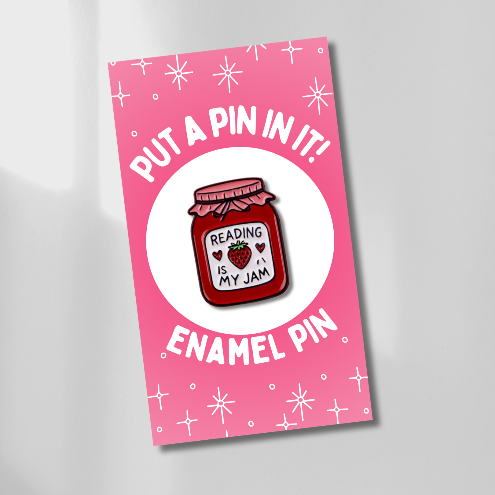 Reading is My Jam Enamel Pin