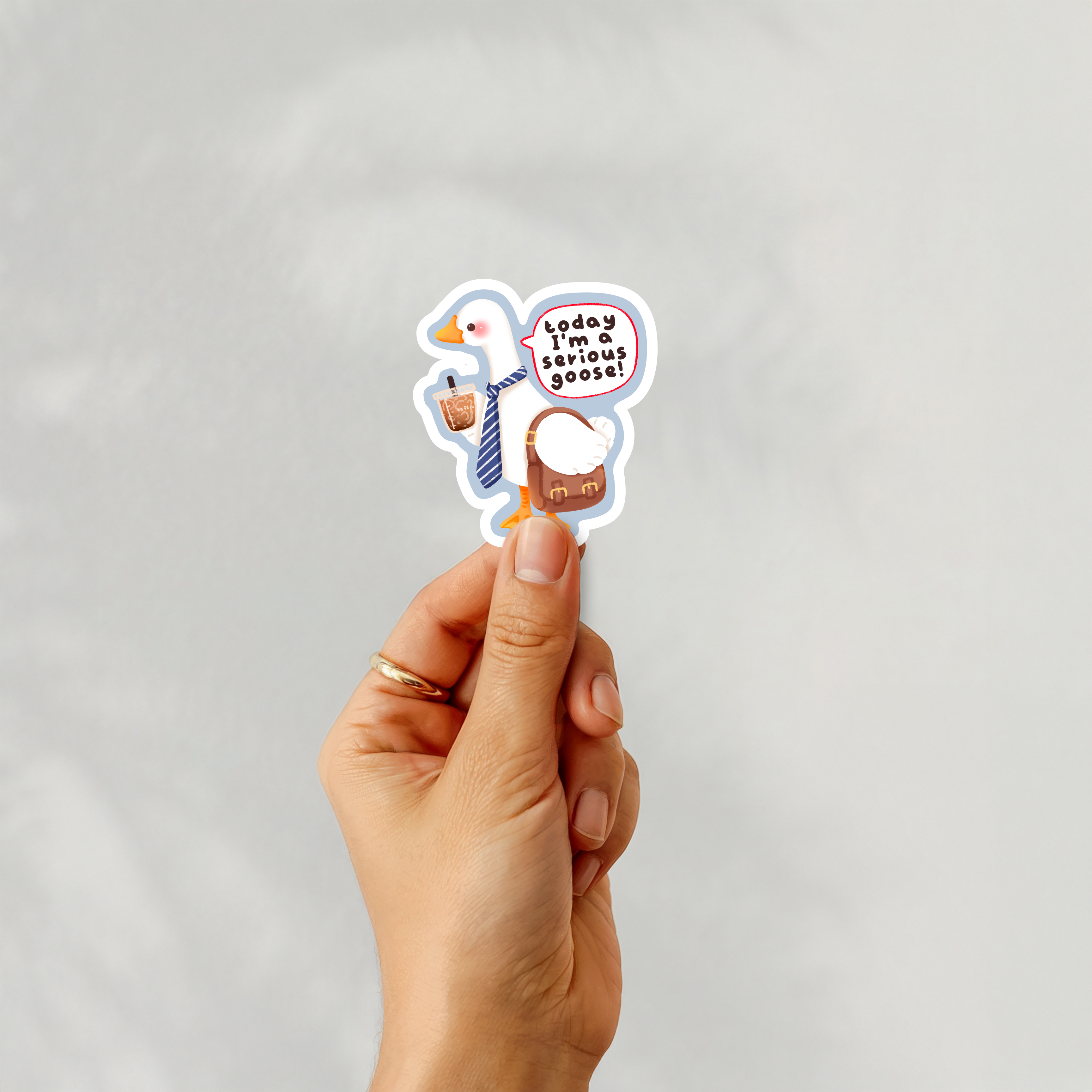 Serious Goose Sticker
