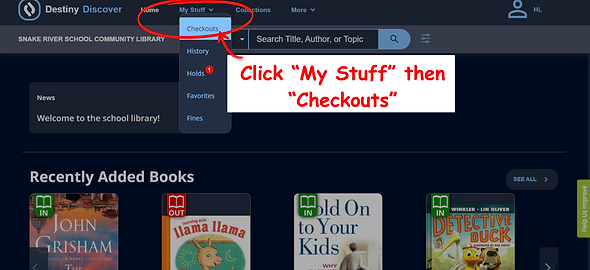 Renew a Book Screenshot