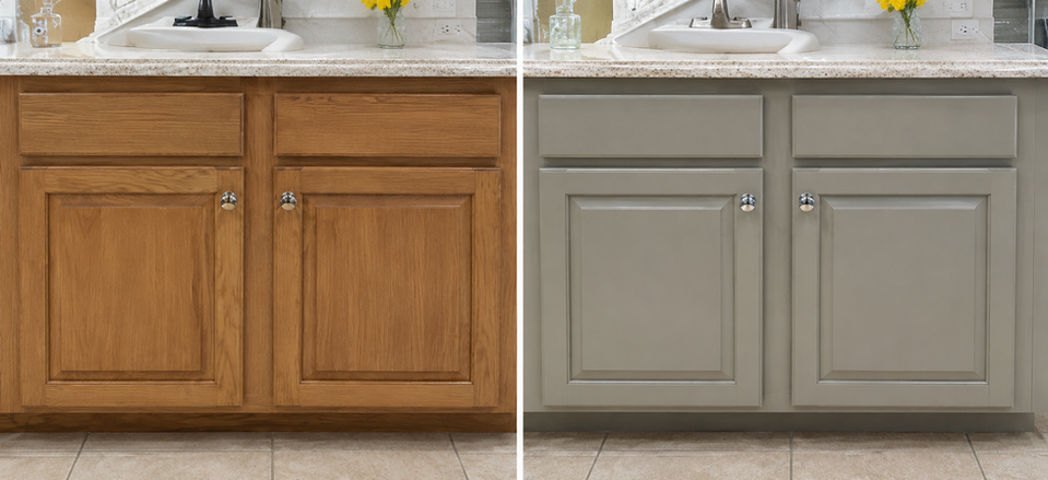 Refinsihed kitchen cabinets