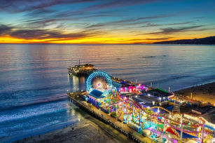Santa Monica Pier at sunset