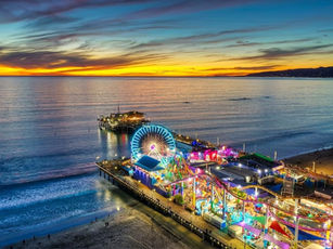 Santa Monica Pier at sunset