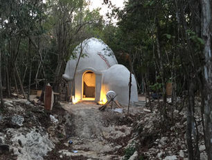 the organic dome under construction