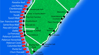 Cozumel dive site map