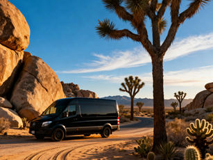 sprinter van at joshua tree park