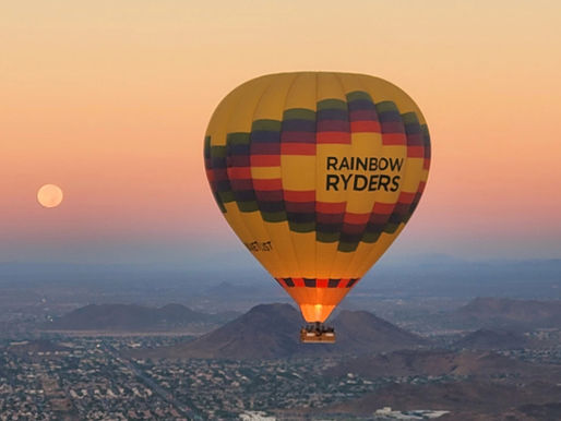 Hot air ballon ride over phoenix