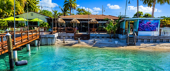 View of the Blue Heron Bridge Hotel from the water
