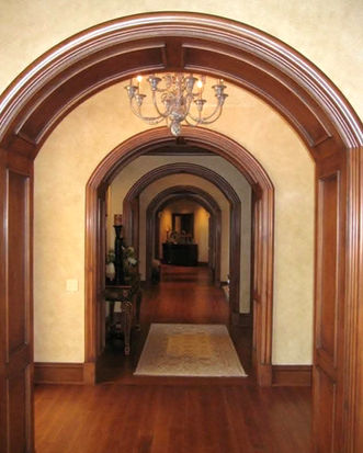 woodgrain faux finish archway