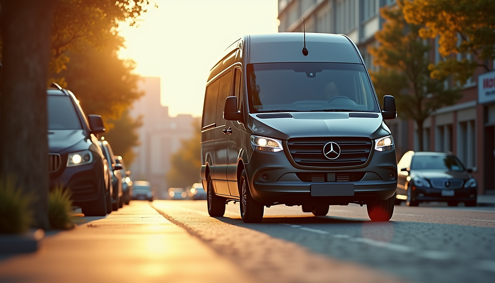 Luxury Mercedes-Benz Sprinter van ready for group travel