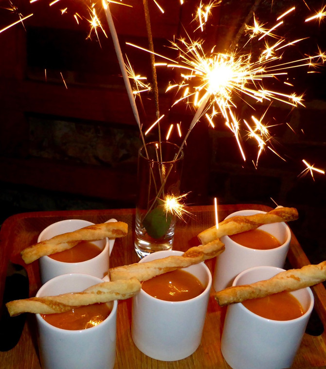 Oven Roasted Tomato Soup & Cheese Straws
