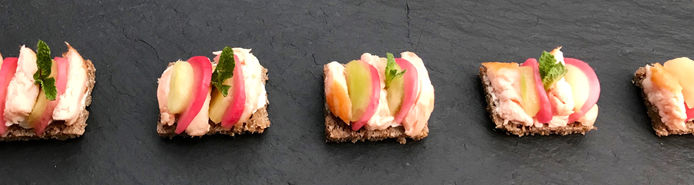 Miniature open sandwiches