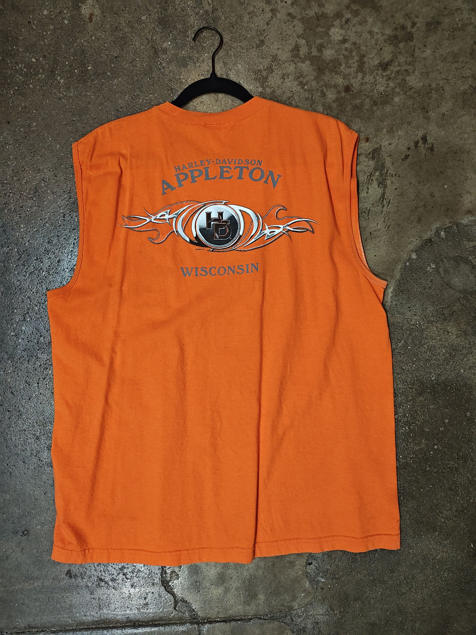 Thumbnail: XL ©2003 Sleeveless Appleton Harley-Davidson (closed) Shirt Appleton, Wisconsin 