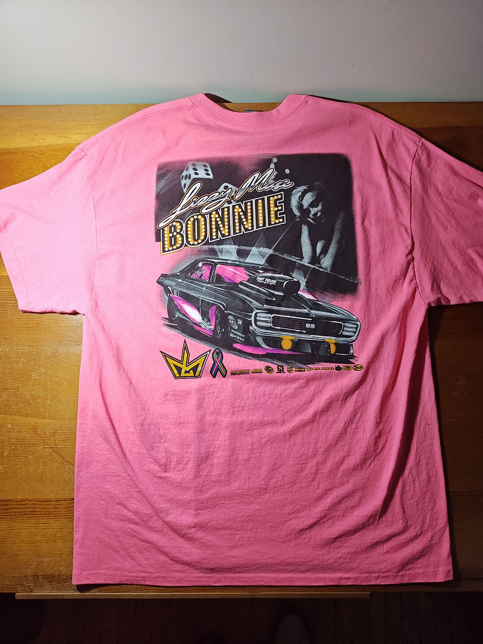 Thumbnail: Rare 2024 XL Lizzy Musi “BONNIE” 1969 Camaro Drag Racing T-Shirt 💗👑