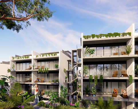Condos surrounded by nature
