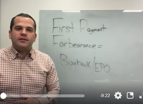 Anthony Casa on "First Payment Forbearance"