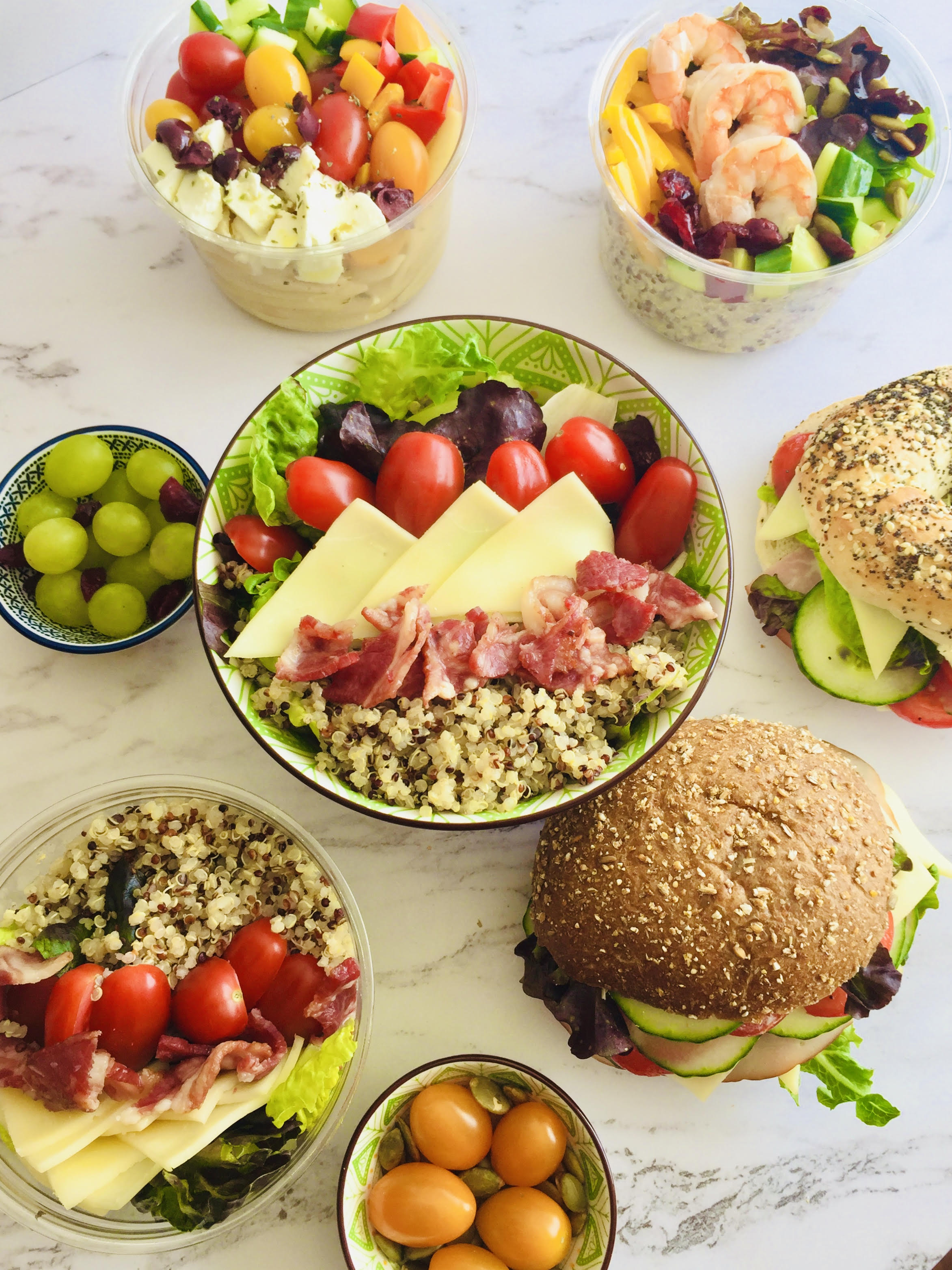 Arranged Food and Objects