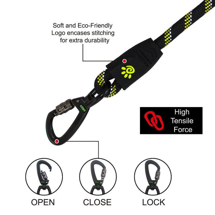 Thumbnail: DOCO® Reflective Traffic Rope Dog Leash - Click & Lock Snap - 20 inch