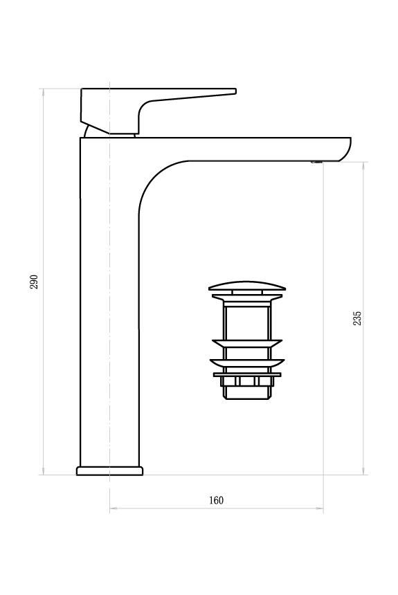 Thumbnail: Single Lever High Wash Basin Mixer