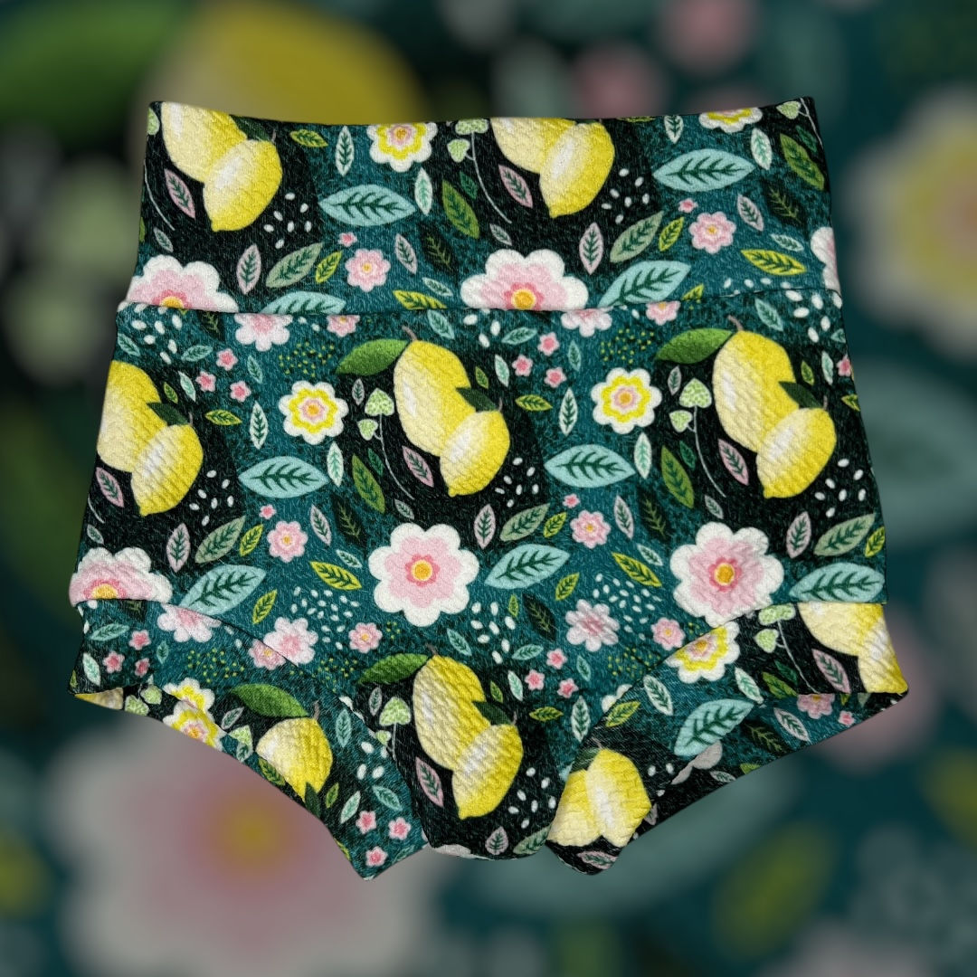 Lemon Floral Bummies