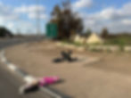 A baby carriage that was left behind after the kidnapping