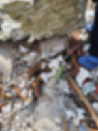 A woman's body found under the rubble. She was found naked (her clothes removed before she was killed) along with another woman's body with serious signs of physical abuse