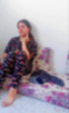 An Israeli girl is photographed in Gaza after being kidnapped
