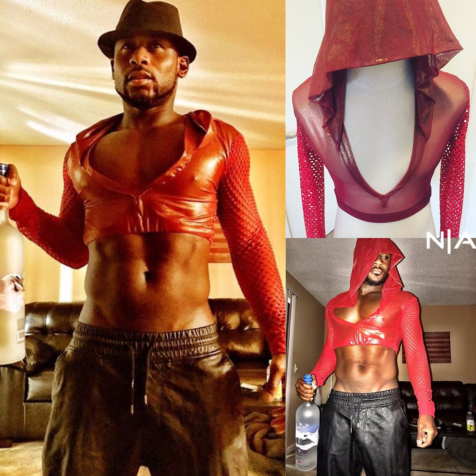 Cropped Mesh Hood - Djdoubleboom