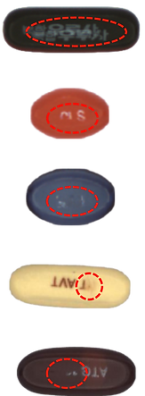 printed text defect of softgel