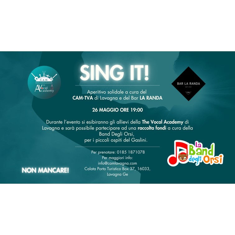 Sing it! aperitivo solidale