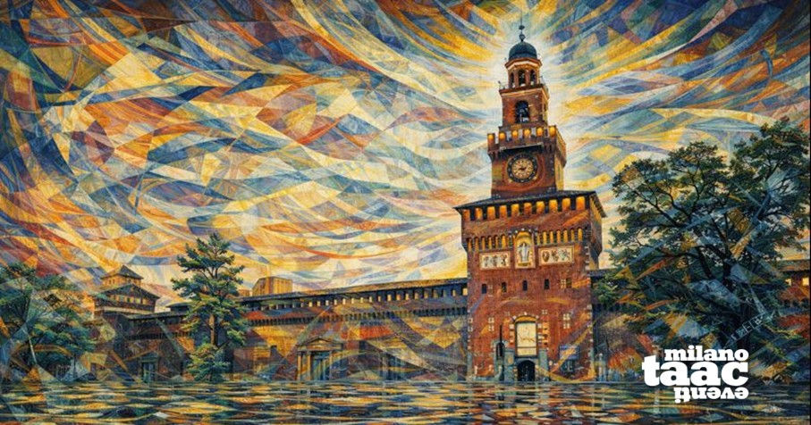 Il Castello Sforzesco in stile Boccioni
