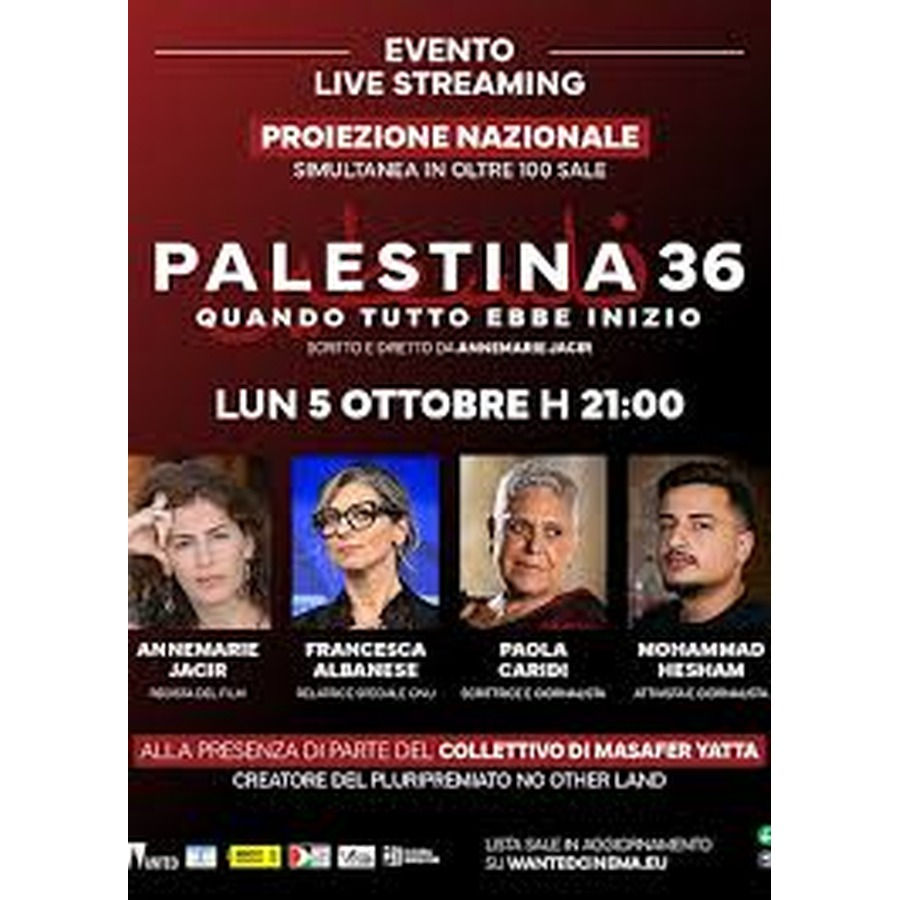 “Palestina 36-Quando tutto ebbe inizio” con ospiti