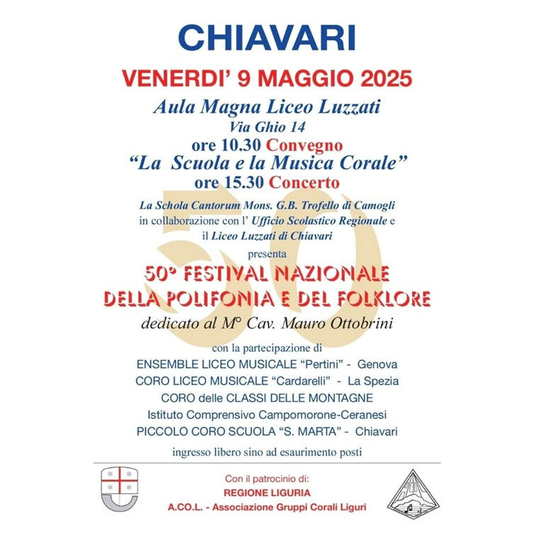 CONVEGNO LIGURE DELLE CORALI CHIAVARI 2025