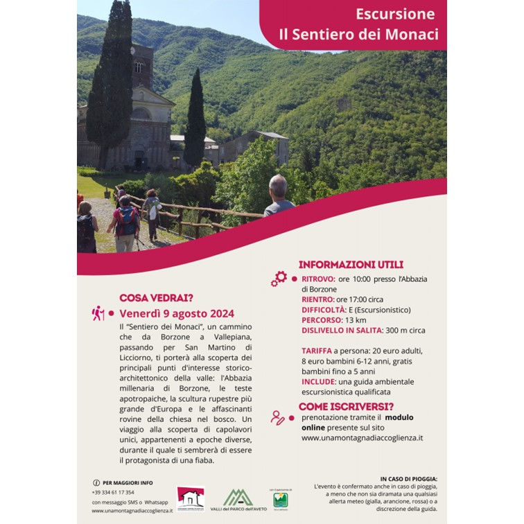Escursione guidata sul Sentiero dei Monaci